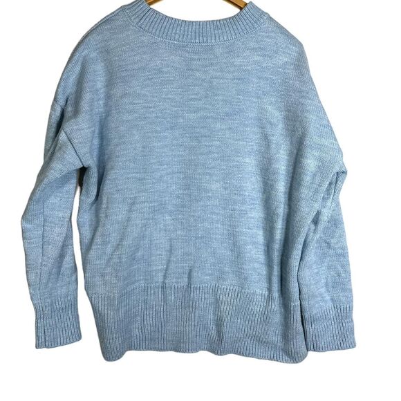 Tommy Hilfiger Women's Small Light Blue Acrylic Logo Sweater - Picture 4 of 7